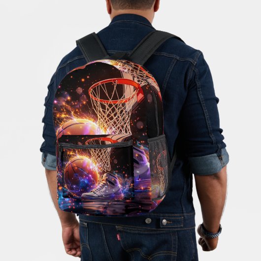 Basketball Galaxy Style Bedrukte Rugzak (Insitu (model))
