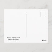 Basketball Game Art Briefkaart (Achterkant)