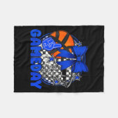 Basketball Game Day Go Cheer Team Blue Coquette Ch Fleece Deken (Voorkant (Horizontaal))