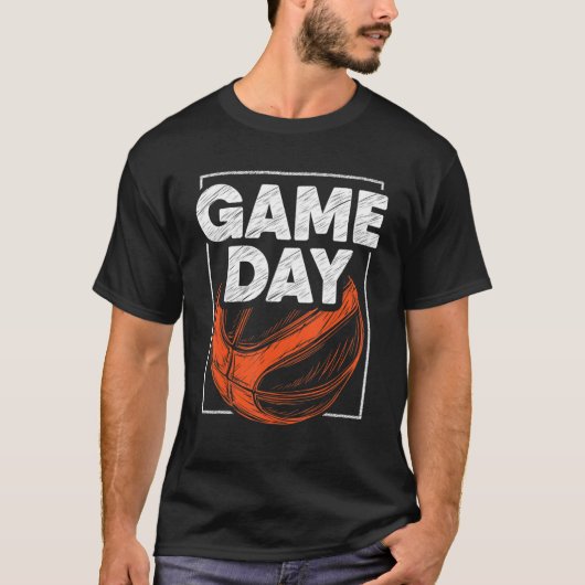 Basketball Game Day Player Coach Team Mannen Vrouw T-shirt (Voorkant)