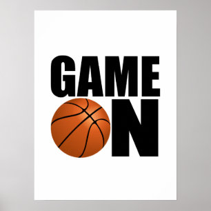 Basketball game on poster