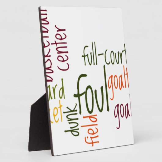 Basketball Game Prachtige, verbluffende tekst, cit Fotoplaat (Zijkant)