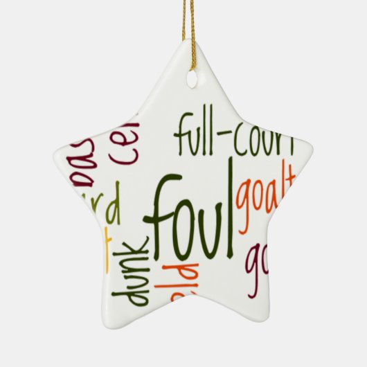 Basketball Game Prachtige, verbluffende tekst, cit Keramisch Ornament (Rechts)