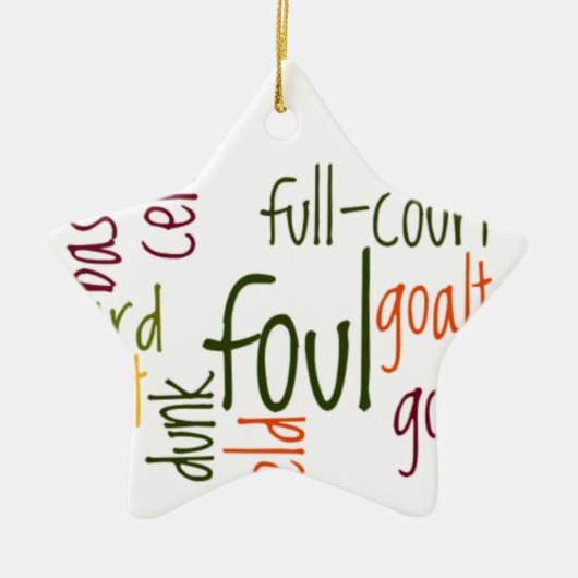 Basketball Game Prachtige, verbluffende tekst, cit Keramisch Ornament (Voorkant)