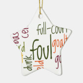 Basketball Game Prachtige, verbluffende tekst, cit Keramisch Ornament (Links)