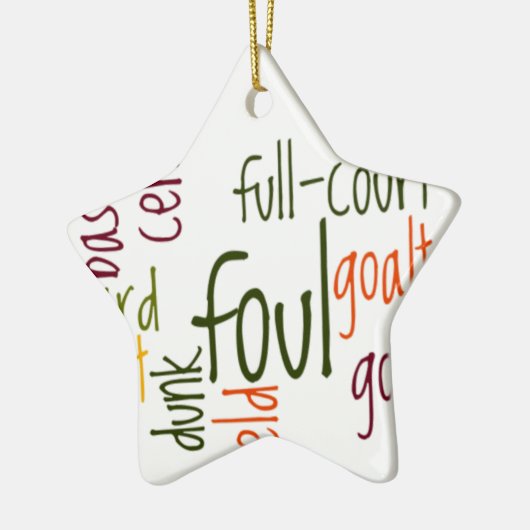 Basketball Game Prachtige, verbluffende tekst, cit Keramisch Ornament (Links)