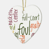 Basketball Game Prachtige, verbluffende tekst, cit Keramisch Ornament (Links)