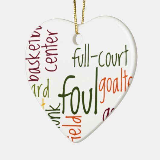 Basketball Game Prachtige, verbluffende tekst, cit Keramisch Ornament (Links)