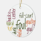 Basketball Game Prachtige, verbluffende tekst, cit Keramisch Ornament (Links)