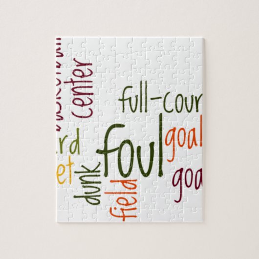 Basketball Game Prachtige, verbluffende tekst, cit Legpuzzel (Verticaal)