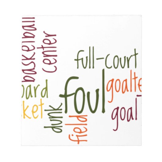 Basketball Game Prachtige, verbluffende tekst, cit Notitieblok (Voorkant)