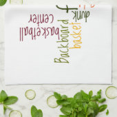 Basketball Game Prachtige, verbluffende tekst, cit Theedoek (Gevouwen)