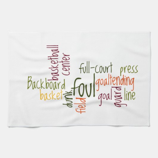Basketball Game Prachtige, verbluffende tekst, cit Theedoek (Horizontaal)