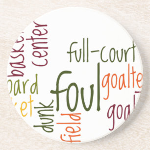 Basketball Game Prachtige, verbluffende tekst, cit Zandsteen Onderzetter