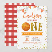 Basketball Game Time Birthday Uitnodiging (Voorkant / Achterkant)