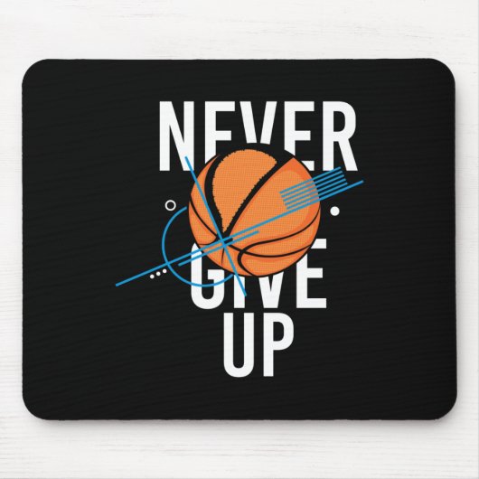 Basketball geeft nooit op muismat (Voorkant)