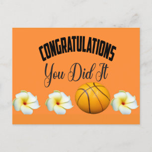 Basketball Gefeliciteerd je hebt het gedaan Kaart