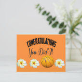 Basketball Gefeliciteerd je hebt het gedaan Kaart (Staand voorkant)