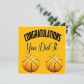 Basketball Gefeliciteerd je hebt het gedaan Kaart (Staand voorkant)