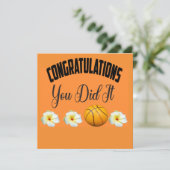 Basketball Gefeliciteerd je hebt het gedaan Kaart (Staand voorkant)