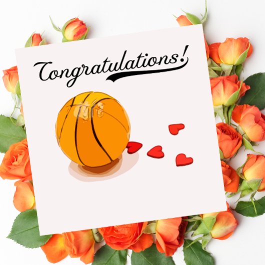 Basketball Gefeliciteerd met de liefde Kaart