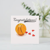 Basketball Gefeliciteerd met de liefde Kaart (Staand voorkant)