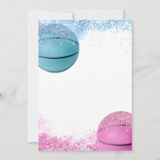 Basketball Gender Live Uitnodiging (Achterkant)