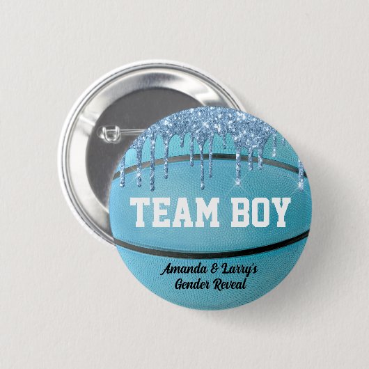 Basketball Gender onthullen Team Boy Button (Voorkant /achterkant)