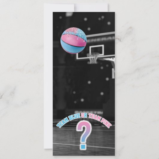 Basketball Gender onthullen Ticket Kaart (Achterkant)