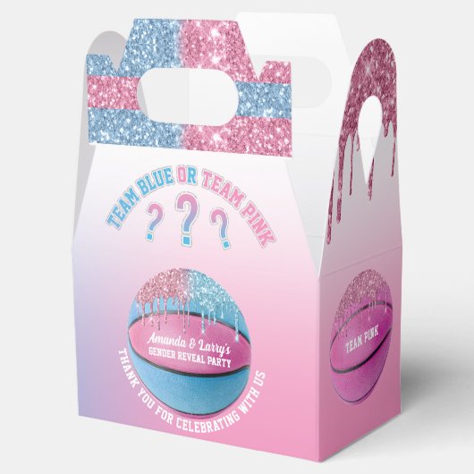 Basketball Gender onthulling Bedankdoosjes (Geopend)