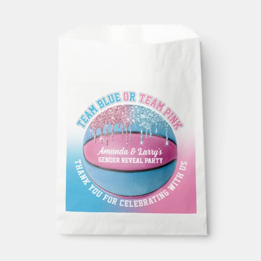 Basketball Gender onthulling Bedankzakje (Voorkant)