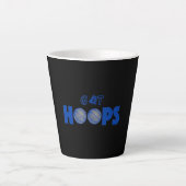 Basketball Get Hoops Latte Mok (Voorkant)