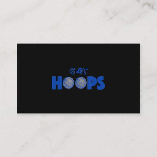 Basketball Get Hoops Visitekaartje (Voorkant)