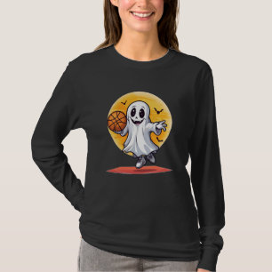 Basketball Ghost Scary Basketball Halloween T-shirt