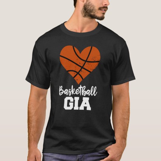 Basketball Gia Basketball Heart Grandma Gia T-shirt (Voorkant)