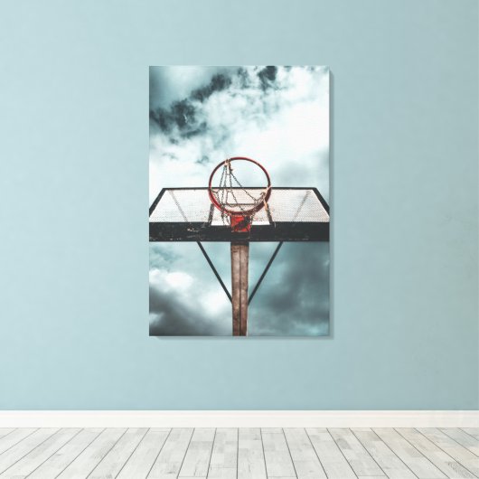 Basketball Gift Canvas Afdruk (Insitu (Houten vloer))
