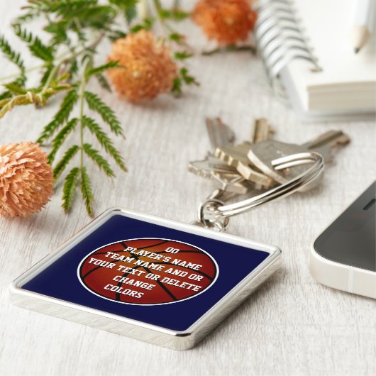 Basketball Giften voor jongens, meisjes of hoge na Sleutelhanger (Zijkant)