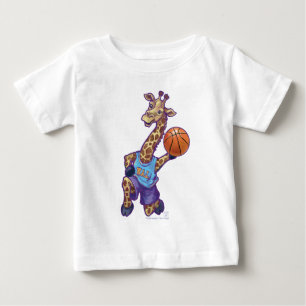 Basketball Giraffe Baby T-shirts