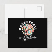 Basketball girl ball player fan team briefkaart (Voorkant / Achterkant)