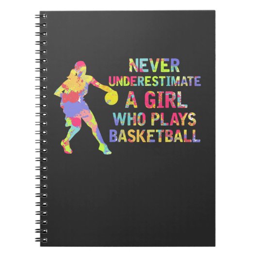 Basketball Girl Colorful Athlete Notitieboek (Voorkant)