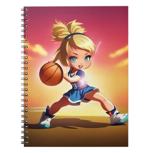 Basketball Girl Notitieboek (Voorkant)
