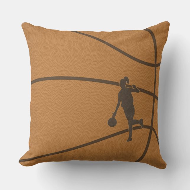 Basketball Girl Pillow Kussen (Voorkant)