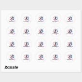 Basketball Girl Ronde Sticker (Vel)