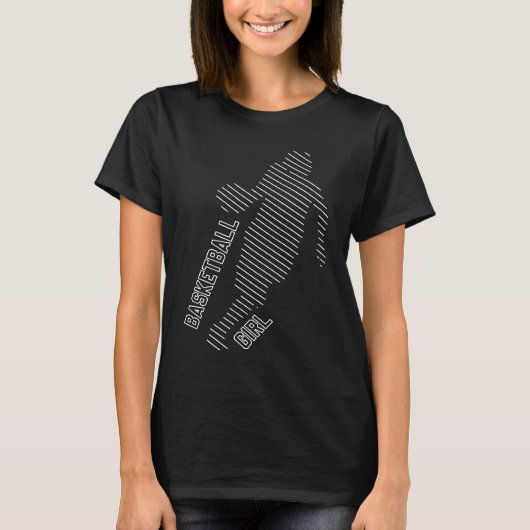 Basketball Girl Sign Basketballer Girls Who Love T T-shirt (Voorkant)