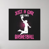 Basketball Girl Women Canvas Afdruk (Voorkant)