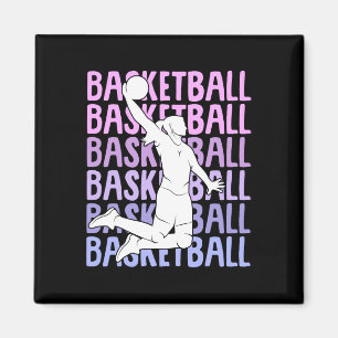 Basketball Girl Women Kinder Magneet