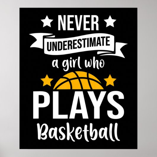 Basketball Girls Gift I Hoops Player Poster (Voorkant)