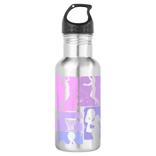 Basketball Girls Kinder Waterfles (Voorkant)