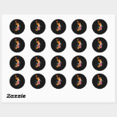Basketball Girls Ronde Sticker (Vel)