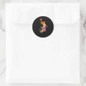 Basketball Girls Ronde Sticker (Tas)